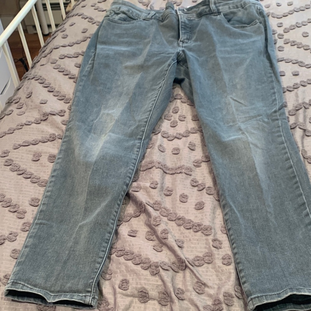 Lane Bryant Women's Straight Leg Gray Jeans